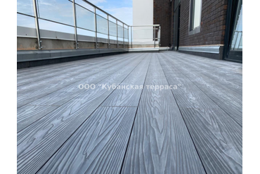 Настил из декинга ДПК на рег.опорах