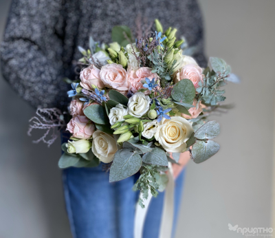 Букет невесты & Бутоньерка № 1317
