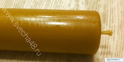 Свеча желтая цилиндр 8 см (4 ч. горения).