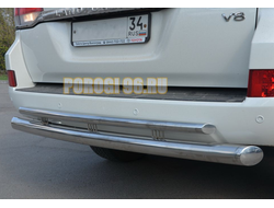 Защита заднего бампера d76/42 для Toyota Land Cruiser 200 2015-2018