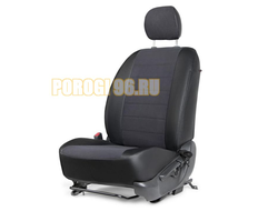 Авточехлы Алькантара, строчка для Skoda Rapid, (40/60) без заднего подлокотника 2014-2020 2020-/Volkswagen Polo VI без заднего подлокотника 2020- лифтбек