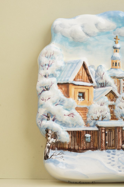 Городской сюжет зима (панно)