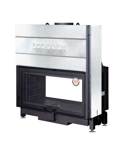 Каминная топка Вега 1000 T/ТВ белый/черный шамот туннельная, Экокамин (Россия)