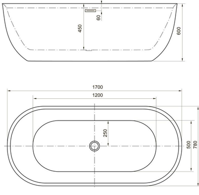 Акриловая ванна Aquanet Delight 170x78