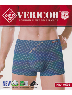 Трусы боксеры хлопок с бамбуком Vericoh № V1 9979 B