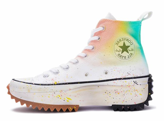 Converse Run Star Hike High Top Rainbow белые