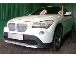 Защита радиатора BMW X1 I E84 2009-2012 (3D) chrome PREMIUM