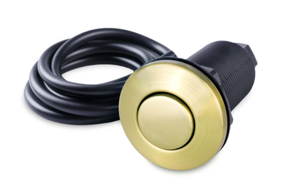 Комплект для измельчителя: фланец + кнопка в цвете "Светлое золото"