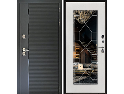 Стальная дверь ДК1 с белым зеркалом