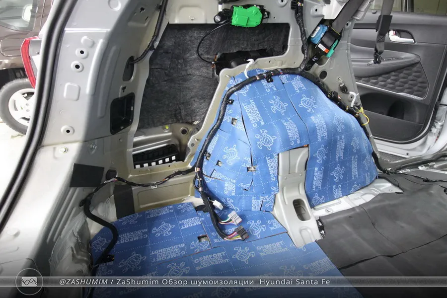 Фото отчет шумоизоляции Hyundai Santa Fe