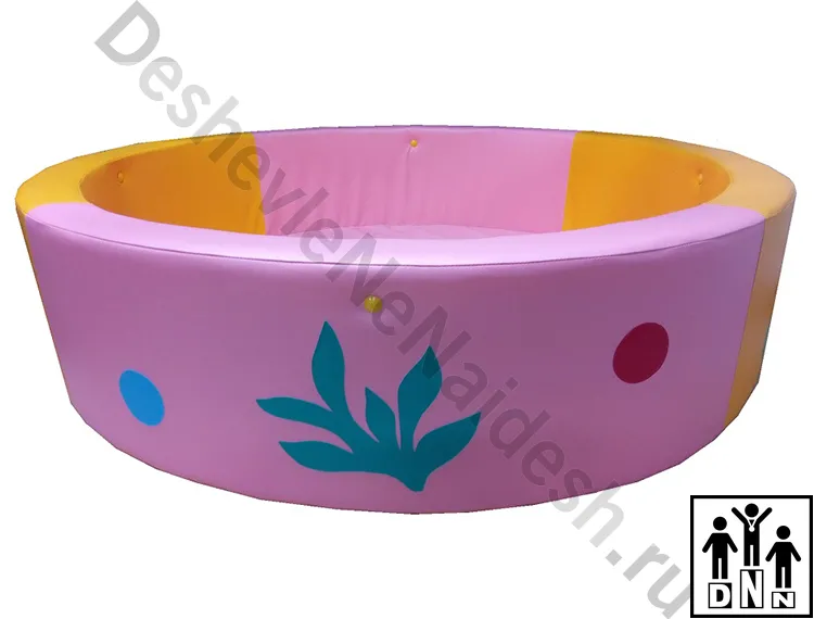 Сухой бассейн круглый Подводный мир розовый