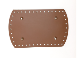 Донышко для сумки кожаное 23х13 см прямоугольное  с ножками цвет карамель