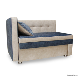 Кушетка Лилия, Синяя/Слоновая кость Левая