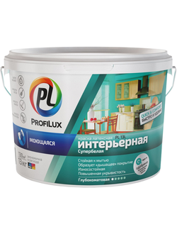 Краска ВД ProfiLux PL- 13L моющаяся латексная интерьерная