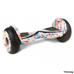 Гироскутер Smart Balance Cross-Country 12 дюймов Граффити белый (Самобаланс + Приложение)