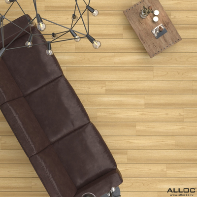 Декор ламината Alloc Original Дуб Берген 04700 в интерьере комнаты