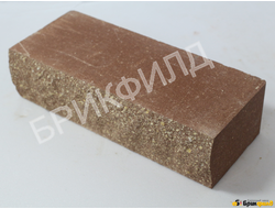 Имитация природного камня "Шуба", ложок (тычок). Красно-коричневый. Кирпичный завод Брик Филд