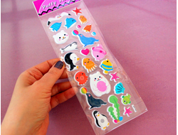 Наклейки объемные "Подводный мир"