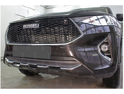 Защита радиатора Haval F7 2019- / Haval F7 X 2019- black низ