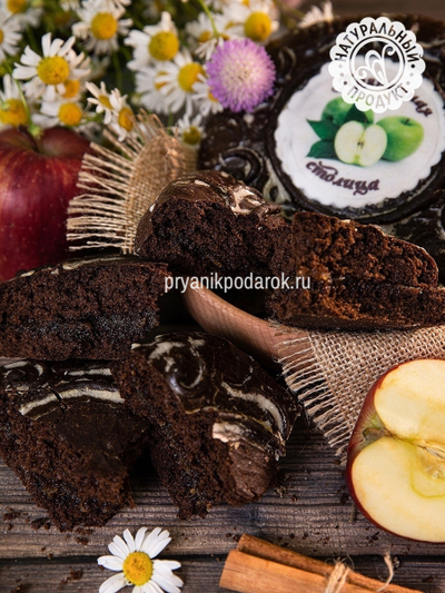 Пряник заварной глазированный "23 Февраля" с повидлом в коробке 420 гр.