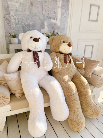 Гигантский плюшевый медведь 210 см белый Леброн