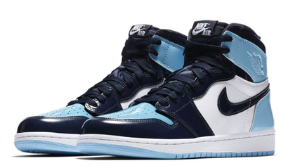 Nike Air Jordan Retro 1 High Blue (Голубые с белым)