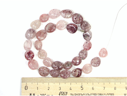 Бусина Кварц клубничный, галтовка 7-9 мм (1 шт) №17499