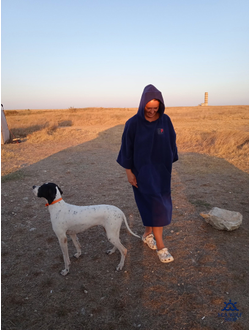 Пончо KF флисовое с капюшоном и шапкой, разные цвета