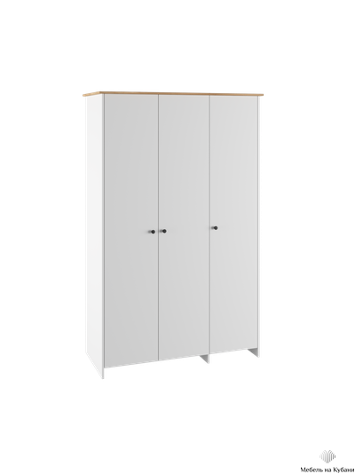 Теодора Шкаф 3Д Белый/Дуб крафт