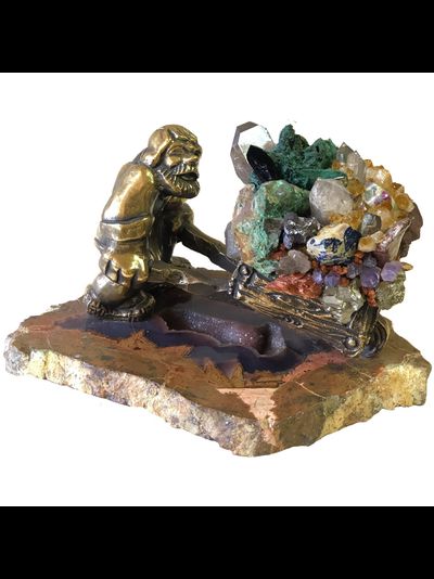 Сувенир &quot;Каменное богатство Урала&quot; бронза/агат