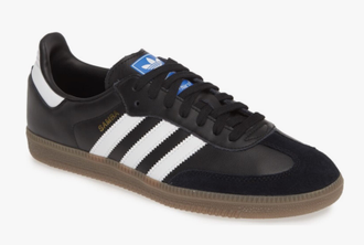Adidas Samba Black (Экокожа) вблизи