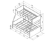 Кровать детская двухъярусная  Дельта-20.02   (цвета в ассортименте)  0,9м/1,2м