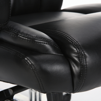 Кресло офисное Direct EX-580 хром, рециклированная кожа, черное