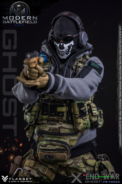 Саймон "Гоуст" Райли (Призрак, Ghost, Call of Duty Modern Warfare II) КОЛЛЕКЦИОННАЯ ФИГУРКА 1/6 scale END WAR GHOST (FS-73033) - FLAGSET