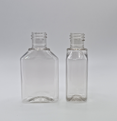 Флакон ПЭТ 50мл/18мм, плоский ФТ, прозрачный, арт. 1271