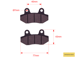 Колодки дискового тормоза питбайк двухпоршневой суппорт