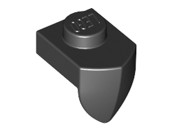Plate, Modified 1 x 1 with Tooth Vertical, Black (15070 / 6173959)