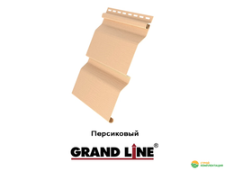 Виниловый сайдинг D4,4 Grand Line Amerika корабельный брус длина 3,6 м. Цвет: Персиковый