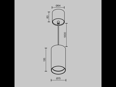 Подвесной светильник Vol, P100PL-20W3K-B