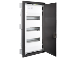 Электрический распределительный щит 3 ряда, 42 модуля Solera Metalbox, графит