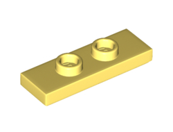 Plate, Modified 1 x 3 with 2 Studs Double Jumper, Bright Light Yellow (34103 / 6296535)