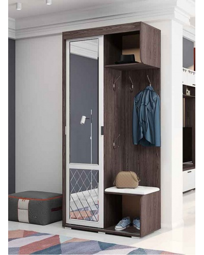 Прихожая Варда ясень темный/белый (BTS)