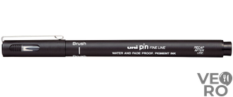 Линер-кисть Uni Pin Fine Line Brush черный