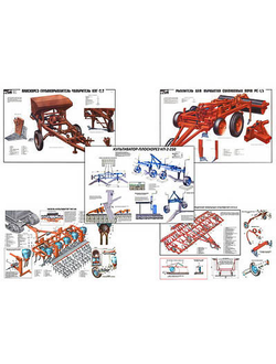 Плакаты ПРОФТЕХ "Плуги безотвальные" (8 пл, винил, 70х100)