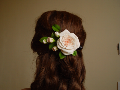 "Аромат чудесных роз". Зажим для волос.