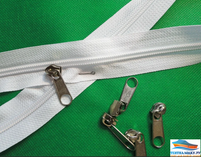 Молния №10 РАЗЪЕМНАЯ  с двойным бегунком  спираль витая (черная, белая)