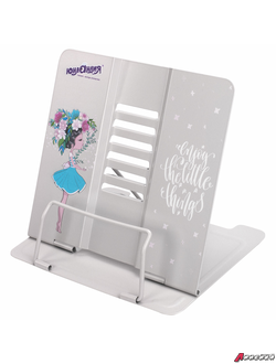 Подставка для книг и учебников ЮНЛАНДИЯ «Flower girl», регулируемый угол наклона, металл. 237578