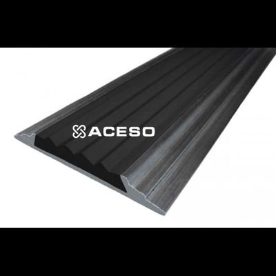 Алюминиевая полоса с резиновой вставкой 3000 мм  цвет в ассортименте