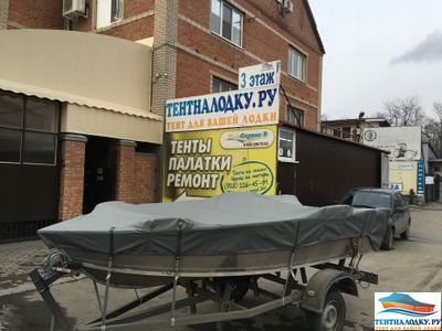 Тент на лодку РИВЕРБОТ 390 С КРЕНОЛИНАМИ