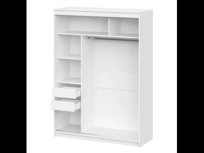 Шкаф-купе "ШКП 3" (1,6) Серия 2 Белый текстурный (NN)